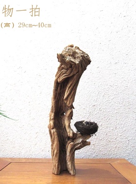 精选千年胡杨风化老木原木整体随形根艺摆件自然禅意创意搭配收藏