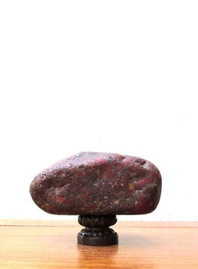 天然陨石越南沉香实木底座客厅玄关收藏创意装饰摆件摆件饰品家居