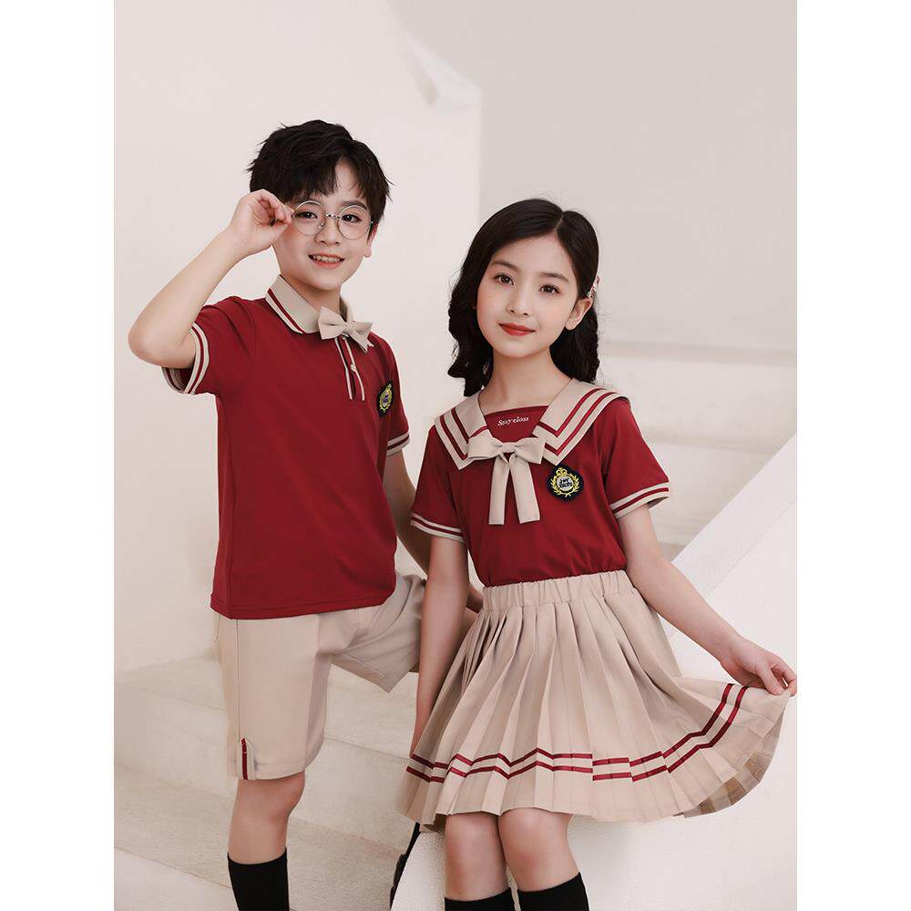幼儿园园服夏款一年级班服大班毕业照六一表演服装小学生校服套装