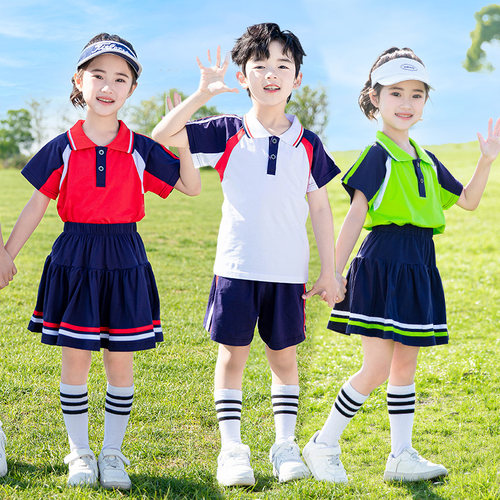 幼儿园园服夏装新款男女童演出服
