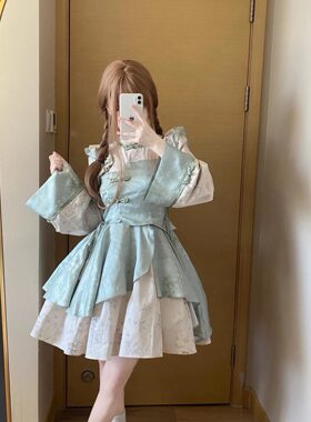 奥辉服饰原创设计新中式改良旗袍lolita少女OP连衣裙