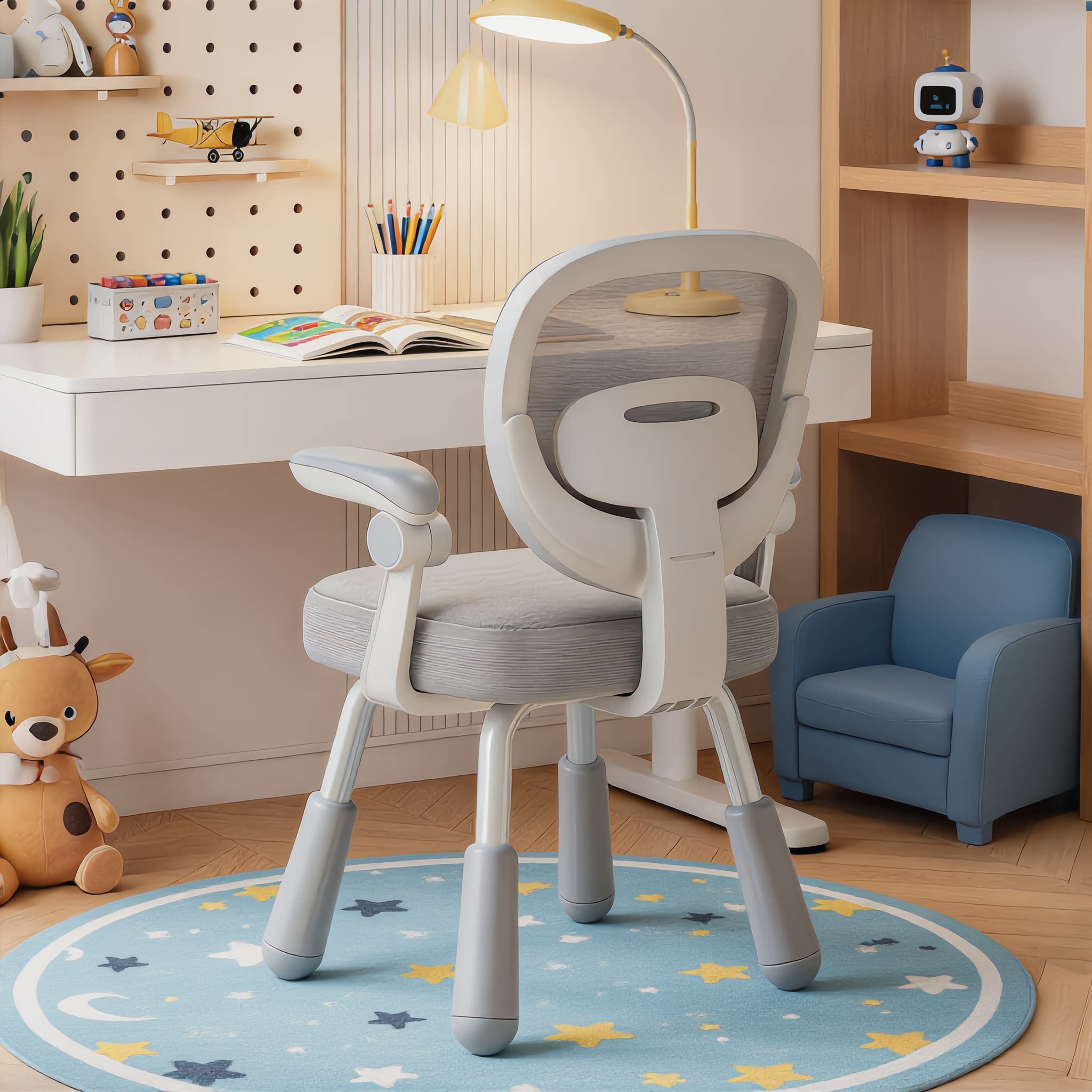 儿童学习椅家用调节升降学生座椅书桌写字椅子矫正坐姿专用靠背椅