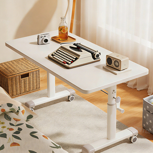 可移动卧室电脑桌升降床边桌家用简易办公桌长桌子工作台学生书桌