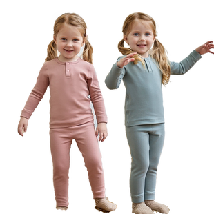 儿童秋衣秋裤套装秋冬款全纯棉毛衫幼儿男女童睡内衣服宝宝家居服