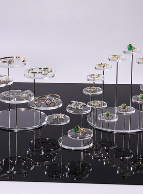 亚克力阶梯展示架化妆品收纳架多功能饰品店古玩摆件展架手办架