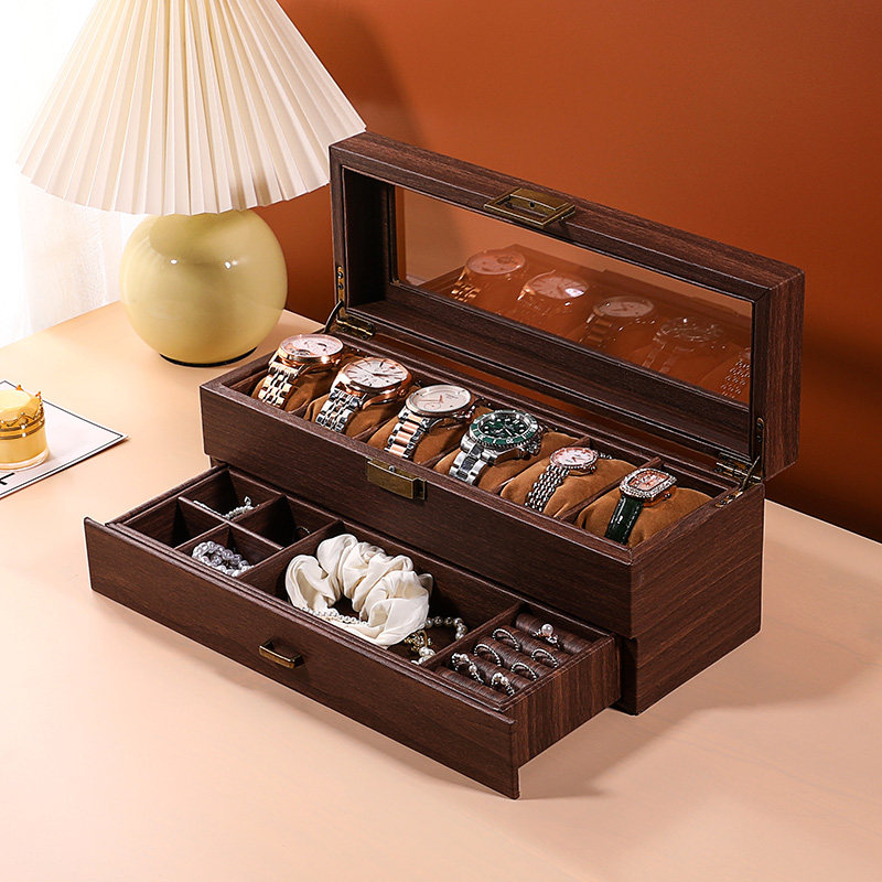 双层大容量手表首饰收纳盒