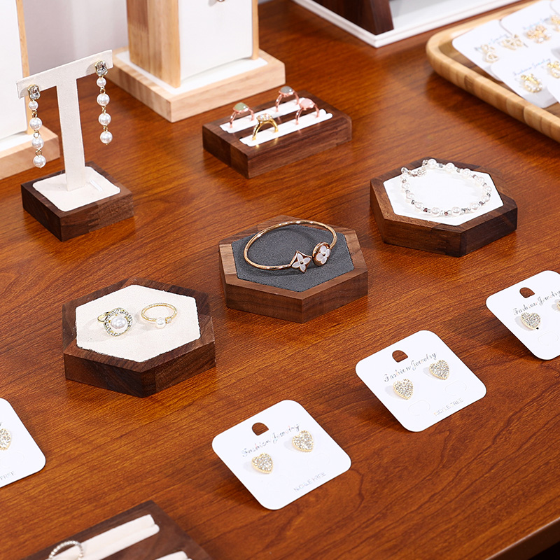 胡桃木首饰展示架饰品展示托