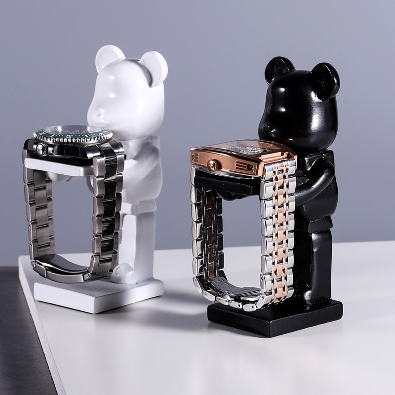 创意暴力熊积木熊手表架
