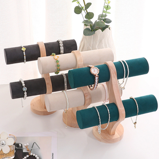 实木首饰架手链手镯展示架双层手表手串架子珠宝摆摊陈列摆件道具