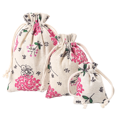 田园风首饰小袋子棉麻布袋饰品抽绳束口袋锦囊包手串包装袋批发