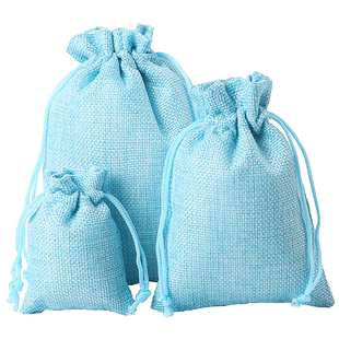 麻布袋锦囊首饰袋佛珠文玩饰品袋抽绳束口袋小布袋包装收纳袋批发