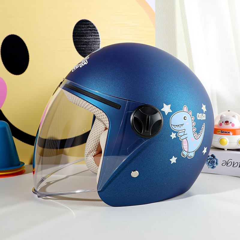 儿童摩托车头盔半盔卡通电动车安全帽男女童四季通用秋冬冬季保暖