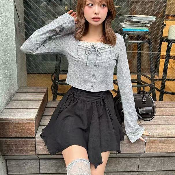 修身日单套头长袖纯色衬衫