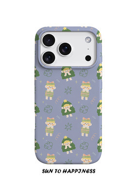 原创清新可爱圣诞娃娃适用苹果17PROMAX菲林手机壳iphone16plus软壳15趣味萌系14日韩治愈卡通简约全包二合一