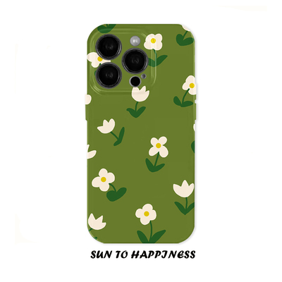 春日清新可爱小白花菲林手机壳