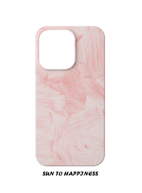 原创设计粉色水彩适用苹果17PROMAX菲林手机壳IPHONE16PLUS15PRO14二合一日韩艺术硅胶防摔TPU高级感全包软壳