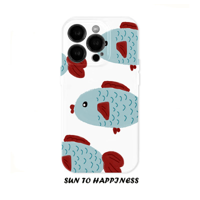 原创嘟嘴小鱼儿菲林手机壳