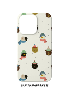 原创冬日可爱卡通宝宝适用苹果17PROMAX手机壳菲林iphone16plus软壳14趣味萌系15可爱治愈日韩清新全包二合一