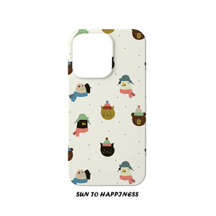 原创冬日可爱卡通宝宝适用苹果17PROMAX手机壳菲林iphone16plus软壳14趣味萌系15可爱治愈日韩清新全包二合一