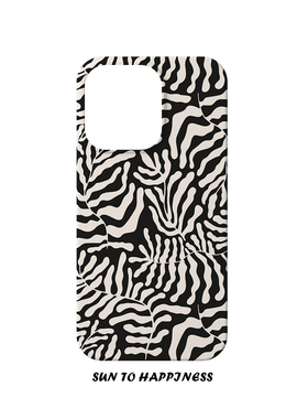 复古风原创插画黑色叶子适用苹果17PROMAX菲林软壳IPHONE16PLUS15PRO14二合一日韩硅胶防摔TPU高级感全包保护