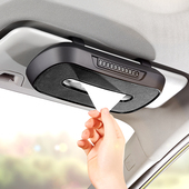 车载纸巾盒仪表台号码 抽纸盒 牌二合一创意汽车内扶手箱遮阳板挂式