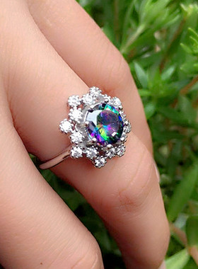 女士活口锆石指环精美戒指