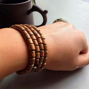 天然鸡翅木手串108颗佛珠四圈手链桶珠男女情侣饰品文玩木珠项链