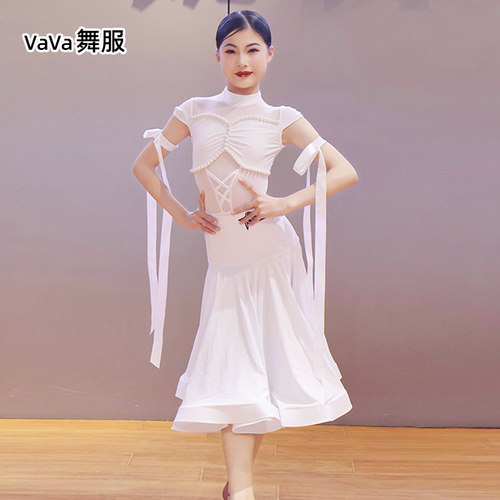 摩登舞连衣裙摩登舞表演服比赛裙
