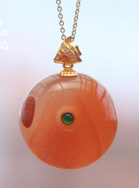 梅林达旗舰店天然南红玛瑙吊坠