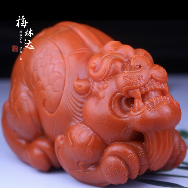 Melinda/梅林达【近麟】天然南红玛瑙吊坠苏工精雕瑞兽貔貅玉坠男