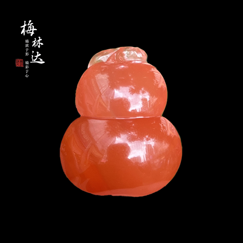 Melinda/梅林达【思颖】天然南红玛瑙吊坠苏工精雕福禄葫芦玉坠女