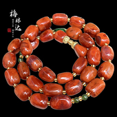 纳希 Melinda 梅林达 天然南红玛瑙长串苏工随形火焰纹玉石项链