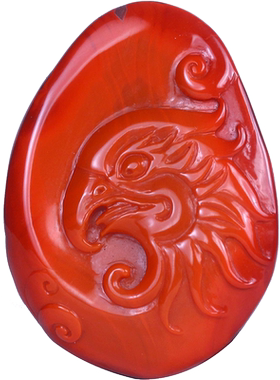 梅林达男女南红玛瑙凤凰吊坠