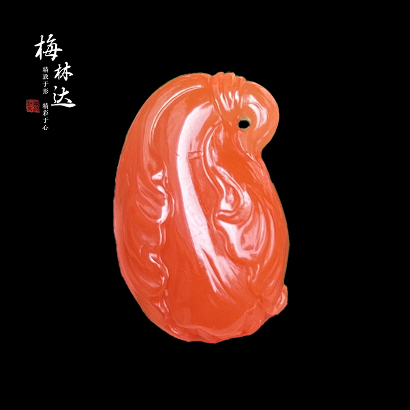 梅林达旗舰店天然南红玛瑙吊坠