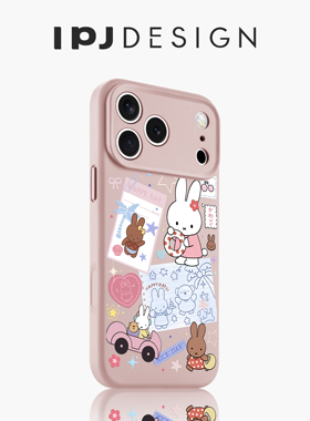 IPJ复古可爱黑色小猫17适用于iphone16promax苹果15PRO手机壳13卡通14套12防摔