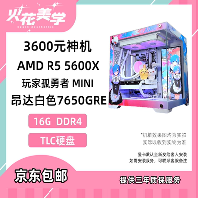4000元定制主机 AMD5600X 7650GRE DIY游戏电脑主机整机