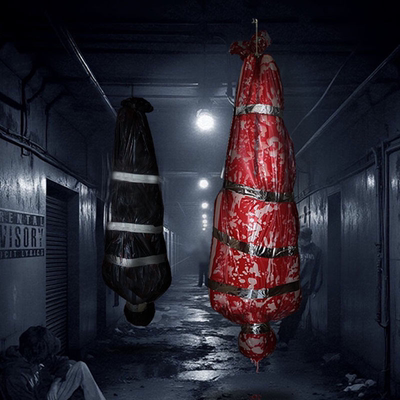 万圣节装饰充气裹尸仿真人体假人