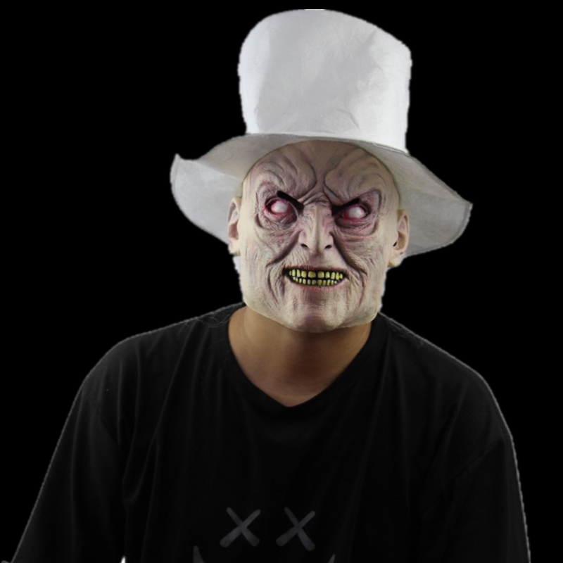 路西法面具成人万圣节鬼屋密室道具堕落天使恐怖恶魔绅士头套男