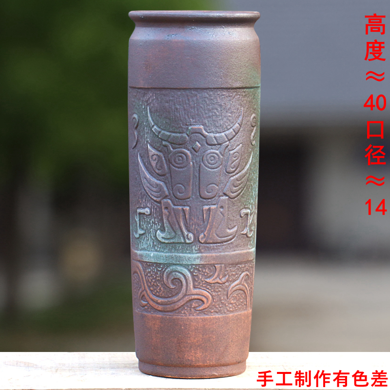 粗陶透气花盆简约复古特大号