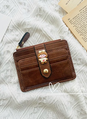 短款折叠钱包女韩国ins学生多卡位卡包小巧小众设计感手拿零钱夹