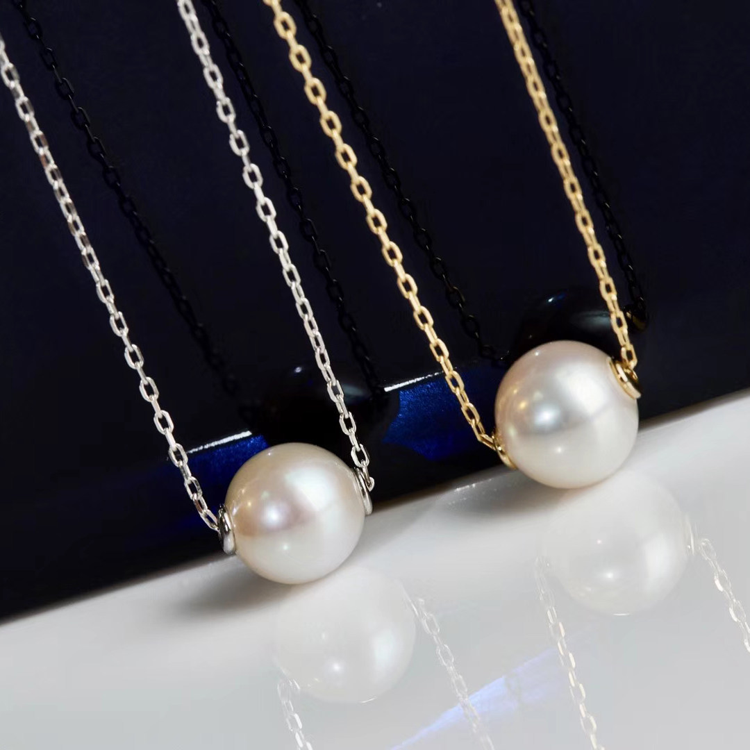 Love S925 Sterling Silver Necklace Circle Strong light natural freshwater Pearl clavicle Passepartout Transport Pendantin the Accessories/Fashion Jewelry, Necklace  category - from Buy2taobao.com to provide professional Taobao agent buy service