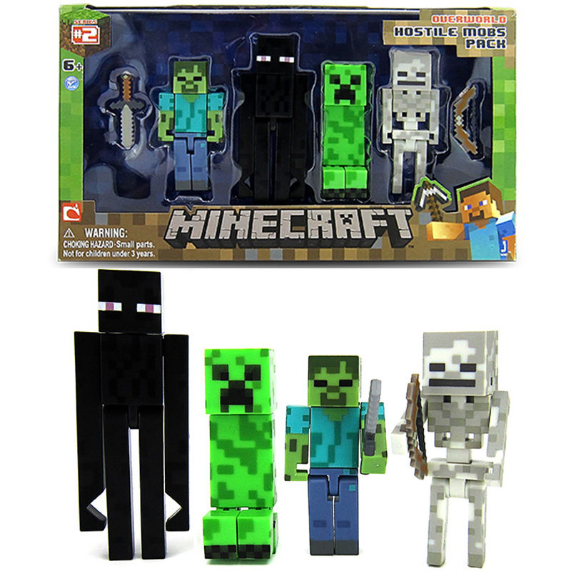 正版minecraft我的世界mc暴徒组公仔游戏周边玩具人偶积木现货 慧客品牌玩具 淘优券