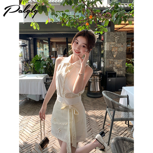 上衣半身裙两件套裙 设计感小众高级感套装 女夏季 2025新款 杏色衬衫