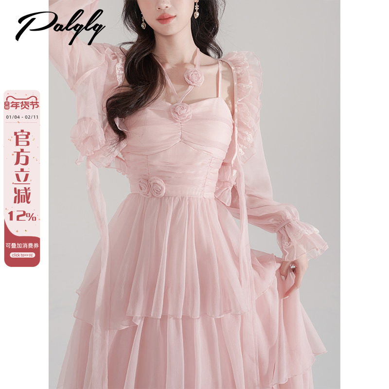 【清仓价】温柔风吊带长裙流行漂亮套装裙新款雪纺女,女装/女士精品,连衣裙,淘宝优惠券,粉丝福利购,淘宝优惠卷