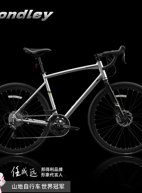 邦得利RS200全安装铝合金公路车自行车成人男女骑行平把瓜车单车