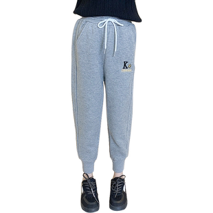 女童裤子儿童2026新款春装中大童休闲小女孩一体绒薄绒运动裤卫裤