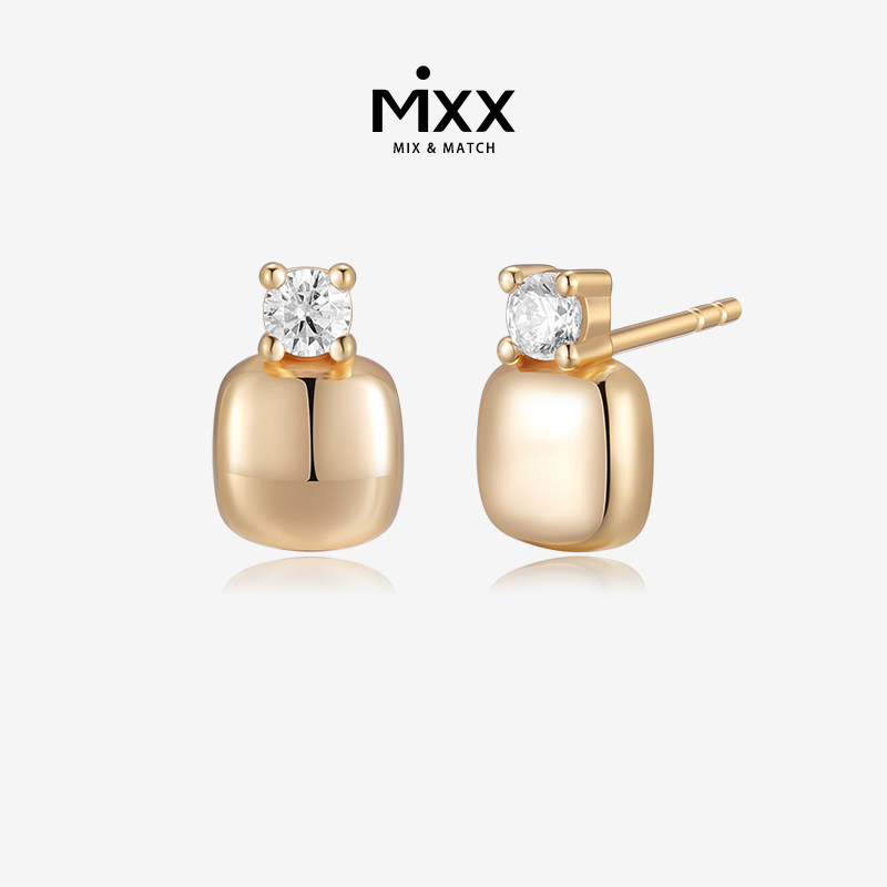 Mixx饰品925纯银女原创设计小菠萝耳钉耳环轻奢高级感百搭耳饰