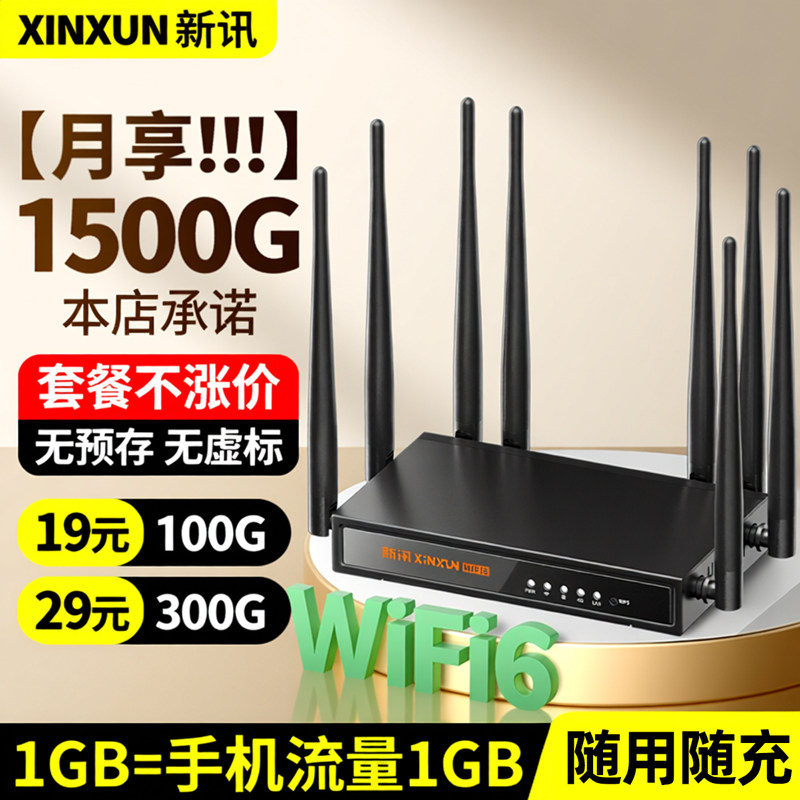 新讯pz6移动无线路由器免拉宽带流量上网随身wifi2026新款家用出租房全国通用免插卡智能便携无线网络cpe网卡