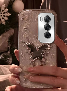 ins高级新款带镜子适用OPPOReno12手机壳女款4PRO网红新品13外壳10保护套A93夏天9防摔6+硅胶A93S巨好看7爆款