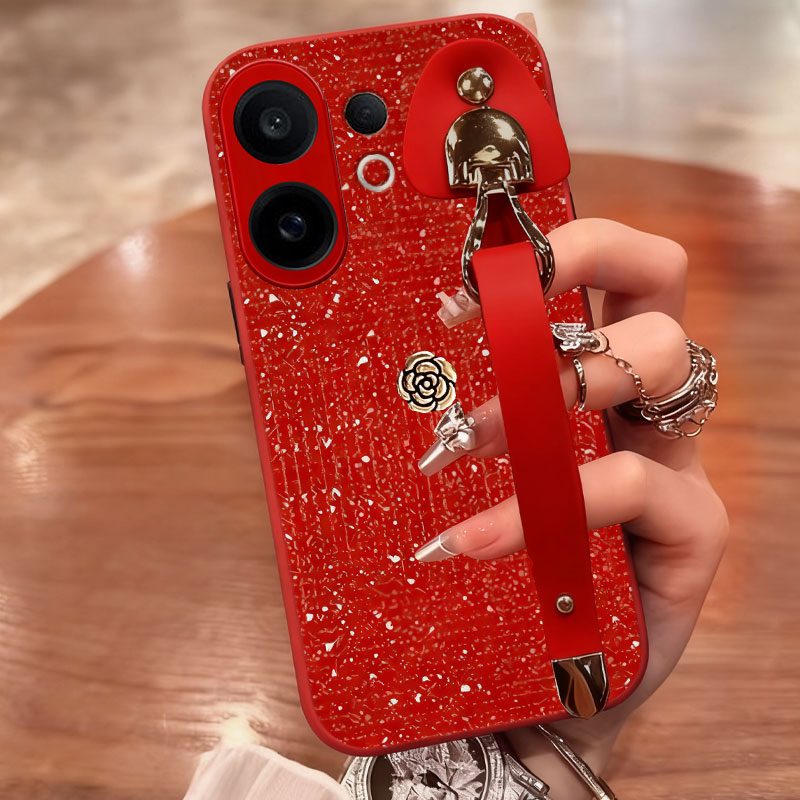 2026新款，磨砂光闪皮，带腕带更方便